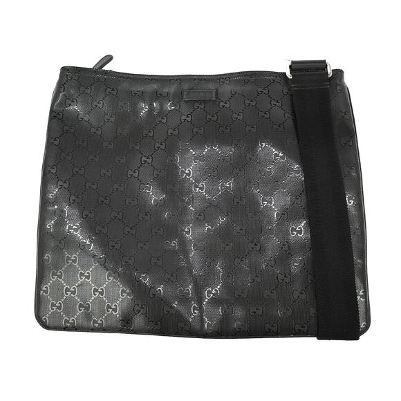 Gucci GG Imprime Zip Top Messenger Bag Black